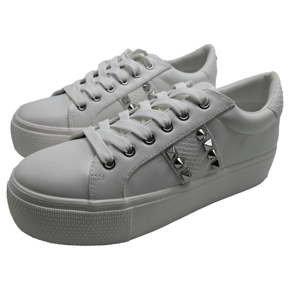 Steve Madden Shoes - Steve Madden ESCALA Flatform Studded Snake Sneaker